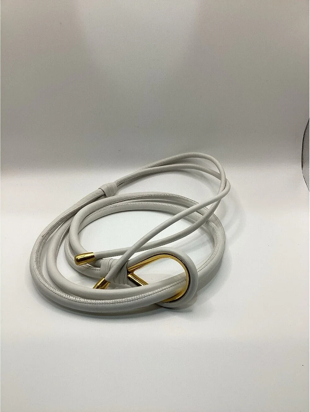 Genuine Leather Belt Knotted Gold Buckle Vintage Dress Women's Waist Belts